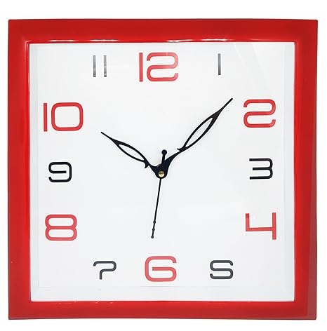 Buy Baal Square Wall Clock With Glass For Home Kitchen Living Room