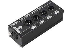 SIUNIMAS Hotswap Design 3Pin XLR 1-in 4-Out Splitter Box Portable Size Aluminum Alloy Durable Box(SIM XLR 1-4 SP)