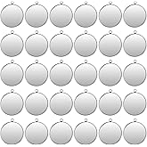 30 PCS Stainless Steel Round Pendant Trays, 20mm Silver Jewelry Blank Bezels, Cabochon Blanks Pendant Blanks Trays Base, Round Settings Charms for Earrings Necklace Pendants Jewelry Making Kits