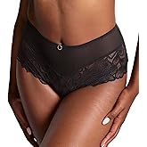 Panache Women's Allure Deep Brief Panties with High Waist and Lace Detailing – Elegant Full Coverage