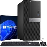 Dell Tower Desktop PC – Intel Core i5-6500 6th Gen Processor – 16GB DDR4 RAM – 256GB SSD – Keyboard & Mouse – Wi-Fi – Office, Home, Business Desktop Computer Windows 11 Pro (Renewed)