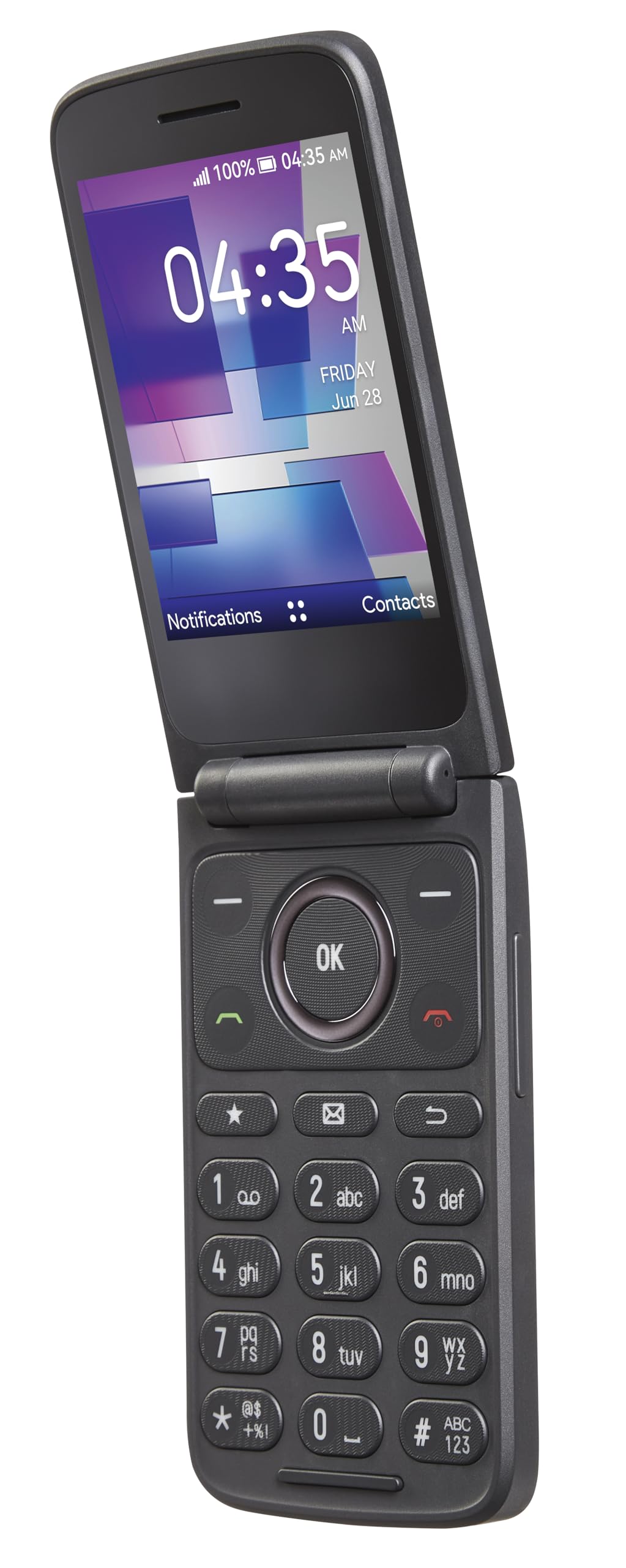 Verizon Prepaid TCL Go Flip 7 (T435S), 4G LTE Flip Phone, Easy-to-Use with Large Buttons, External Display, Long Battery Life - Locked to Verizon - Gray