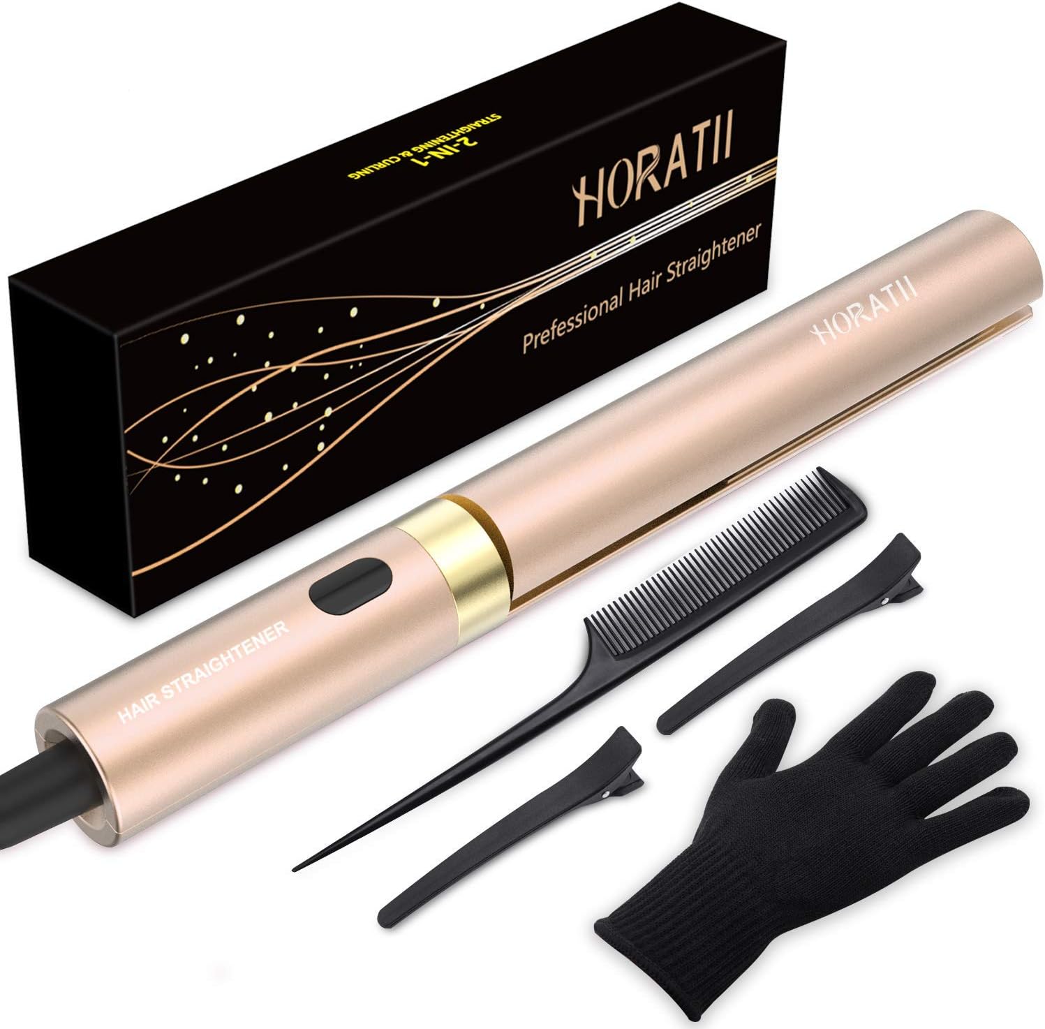 Hair Straightener and Curling Iron 2 in 1 for Hair Styling