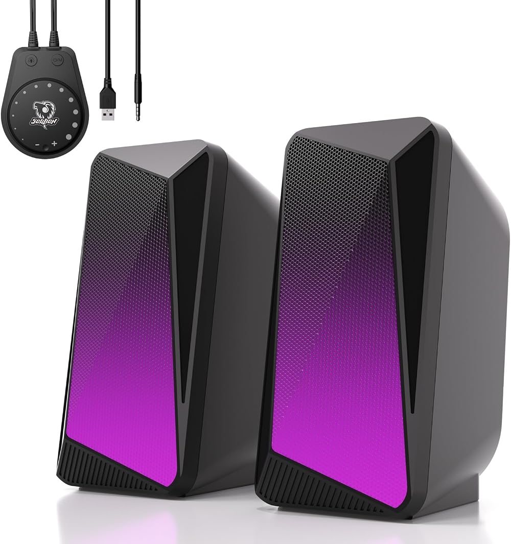 SOULION C30 Bluetooth PC Speakers 3W+3W USB Powered with LED RGB