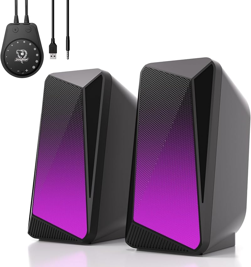 SOULION C30 Bluetooth PC Speakers 3W+3W USB Powered with LED RGB