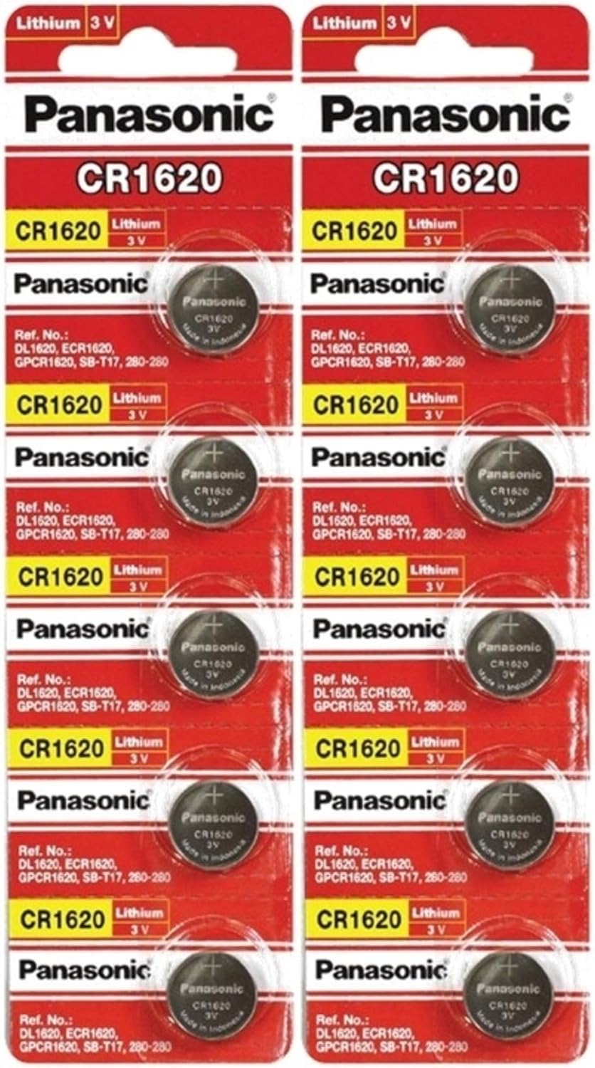 Panasonic CR1620 3V Lithium Battery 2PACK X (5PCS) =10 Single Use