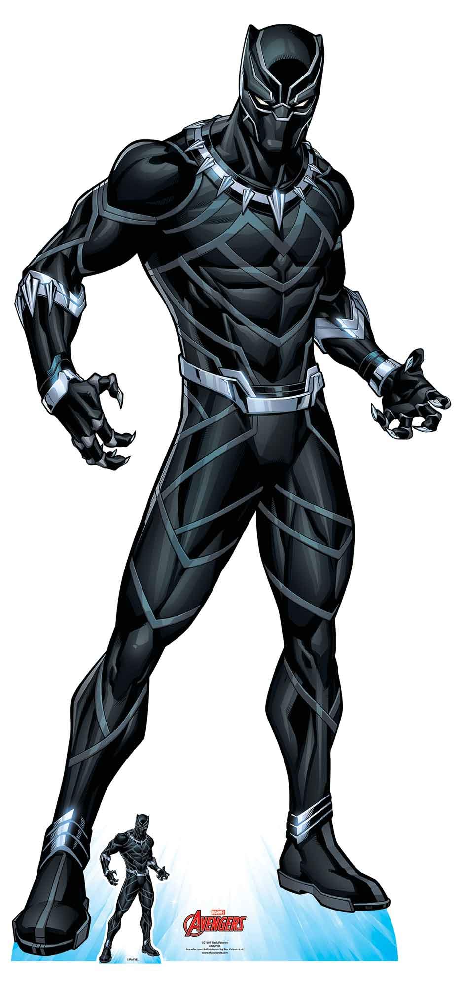 Star Cutouts SC1607 Black Panther Wakanda's Protector Lifesize Cardboard Cutout With Mini - Ideal for Marvel Fans, Collectors, and Cosplay