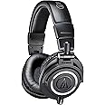 Audio-Technica ATH-M50X Professional Studio Monitor Headphones, Black, Professional Grade, Critically Acclaimed, with Detacha