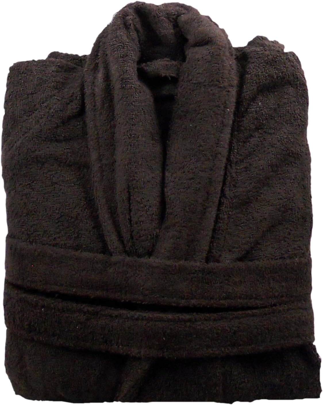 Scenario 350 GSM Dark Brown 100% Cotton Terry Towelling Bathrobe + Matching Belt - Large
