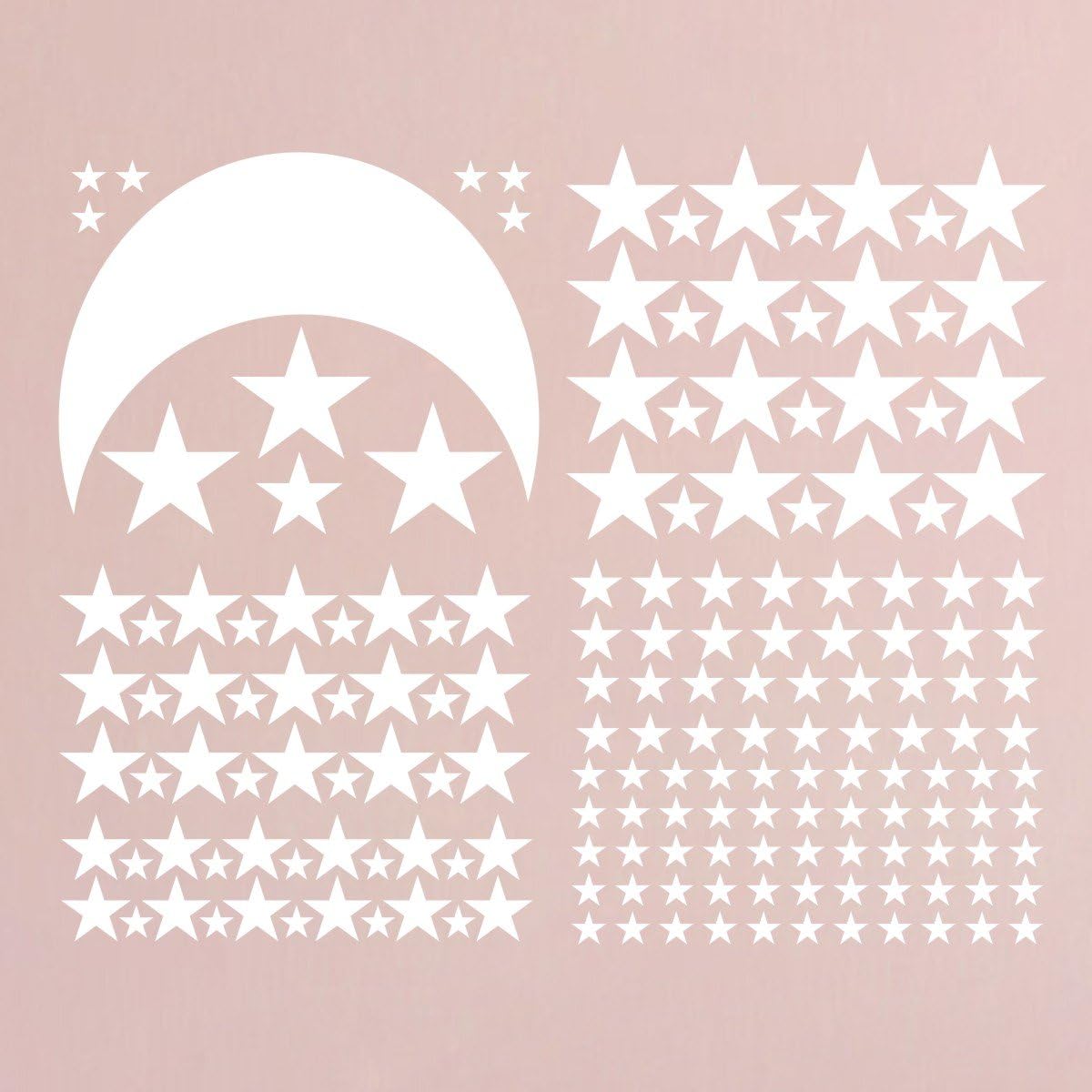 Moon and Stars Wall Decal Vinyl Sticker for Kids Boy Girls Baby Room Decoration Good Night Nursery Wall Decor Home House Bedroom Design YMX16 (White): Arts, Crafts & Sewing