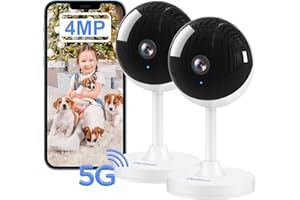 Indoor Camera 2 Pack - Owltron 5GHz/2.4GHz Home Security Camera for Baby & Elder, Pet Camera with Motion Detection, Night Vis
