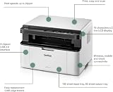 Brother DCP-1610W Mono Laser Printer All-in-One Wireless USB 2.0 Compact White view 2