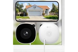 INFIYA 2K No Drill Window Camera-2 Pack Cameras for Home Security Indoor & Outdoor Monitoring thru Glass, Anti-Glare Color Night Vision, Human Detection, 24/7 Recording, Space-Saving, Ideal for Apartment, K1