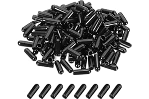 PATIKIL 4mm/0.16" Rubber End Caps, 144 Pcs Screw Caps Covers Flexible Blot Protector PVC for Screw Bolt Ends Tube Thread Caps