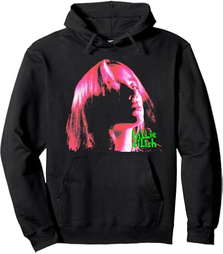 Amazon.com: Official Billie Eilish Portrait Pullover Hoodie