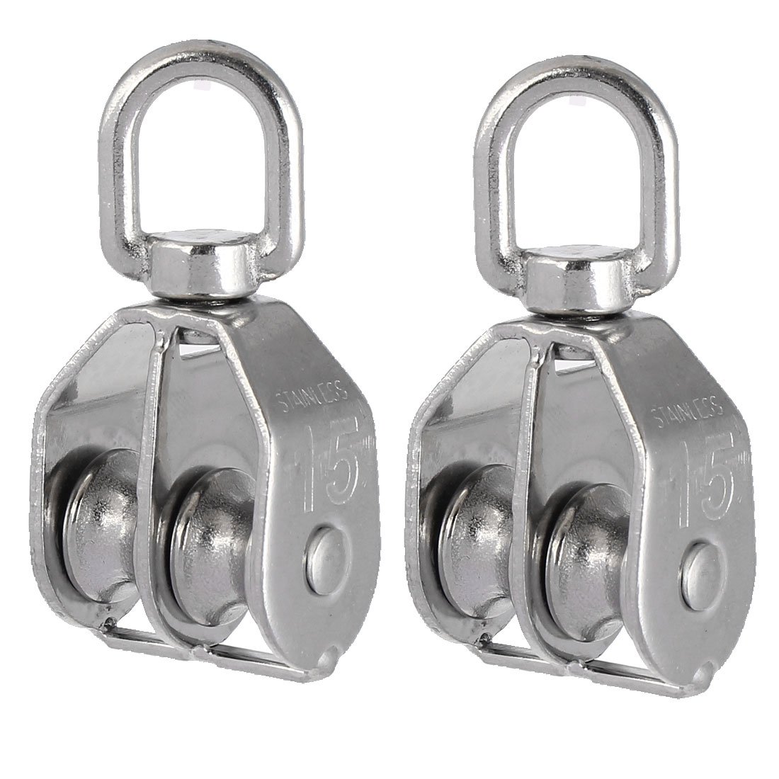 Buy Uxcell a16062200ux0513 Crane Pulley Block M15 304 Stainless Steel Double Sheave Swiveling