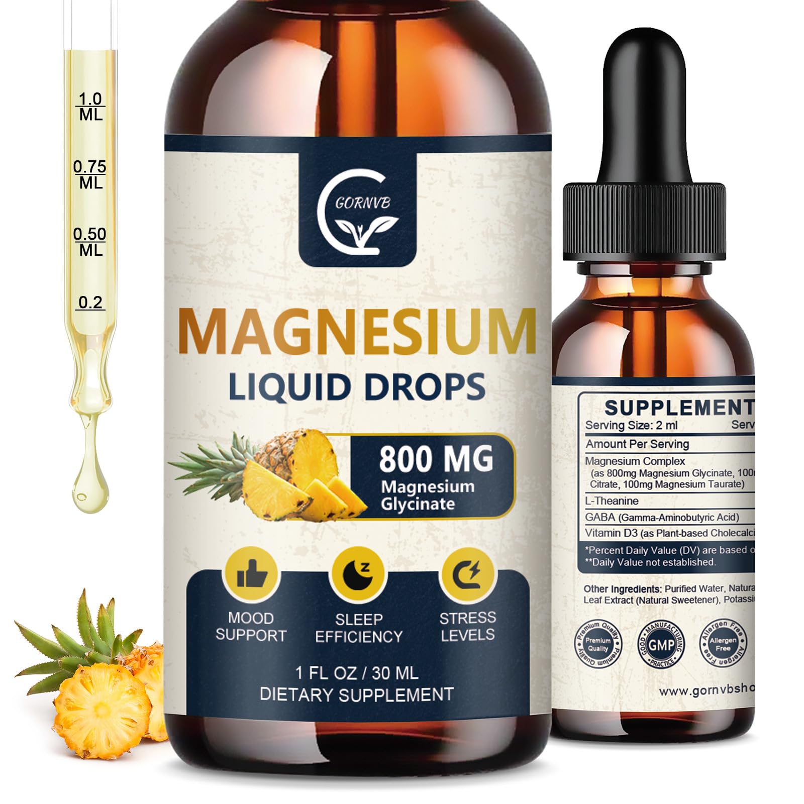 Magnesium Complex Liquid Drops (Pineapple)