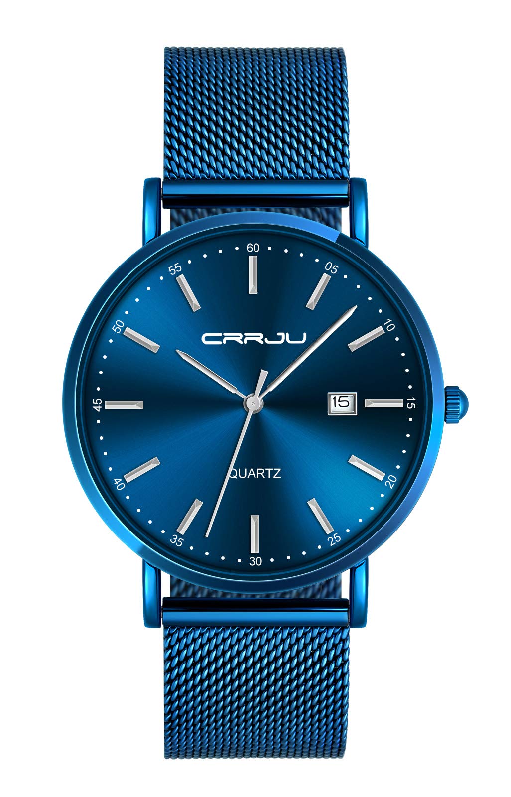 MicLee Men's Wrist Watches, Men's Boy's Quartz Watch, Star Business Watch, Alloy Stainless Steel Watch, Mineral Glass dial Window, Stainless Steel mesh Band