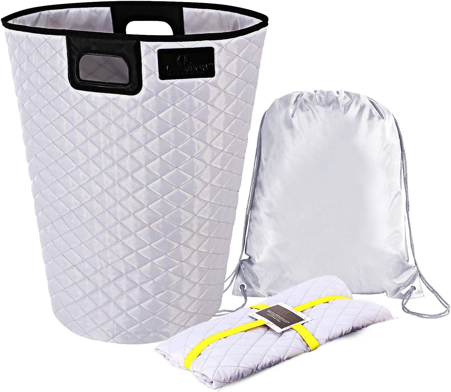Amazon Com X Large 23 Premium Handmade Laundry Hamper With Extra Inner Washable Bag Linen Oxford Fabric Basket Handcrafted Collapsible Clothes Hamper Laundry Basket 15gal With Handles Home Kitchen