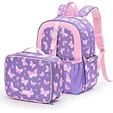 mommore Kids Backpack for Boys Girls 4-8 Kindergarten Elementary School Backpack with Lunch Box - 15” H Fit Folder