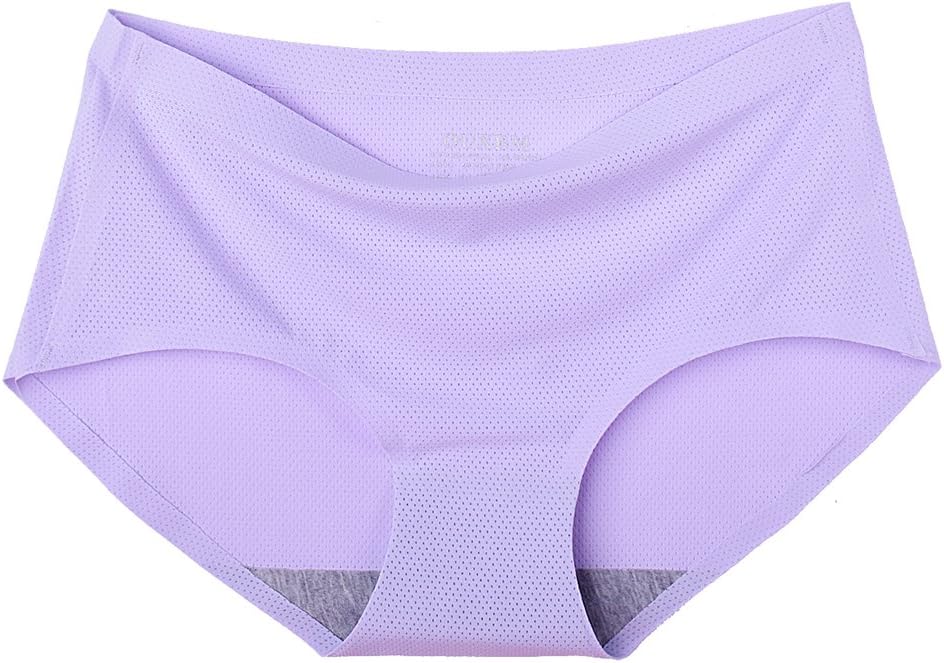 No Show Underwear Women Seamless Panties for Workout in in Leggings (Violet,1 Pack, Large)