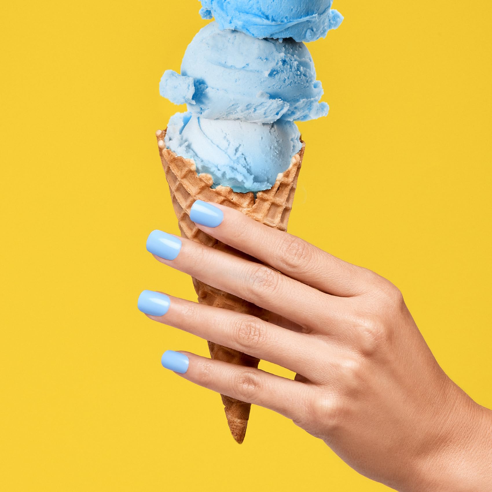 KISS imPRESS No Glue Mani Press On Nails, Color, 'Baby why so Blue', Blue, Short Size, Squoval Shape, Includes 30 Nails, Prep Pad, Instructions Sheet, 1 Manicure Stick, 1 Mini File - Image 6