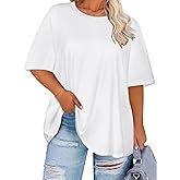 Womens Plus Size Tops Oversized T Shirts Short Sleeve Summer Graphic Tees | Rosemia Crew Neck Breathable Cotton Blouse, Casual Tunic, Loose Fit For Different Body Types, Sport Work Home XL-6XL 2026