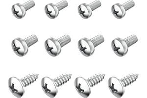 Prime Ave Stainless Steel License Plate Screws Compatible/Replacement for Lexus Scion & Toyota (Standard Length)