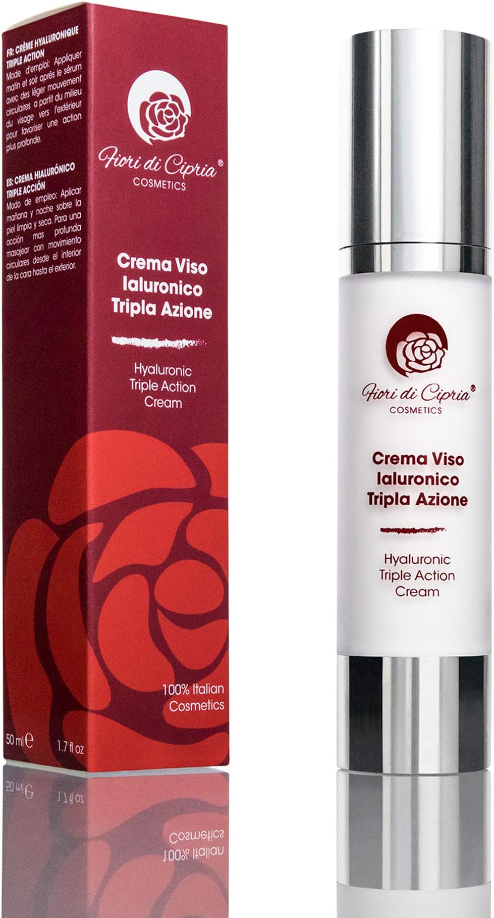 Hyaluronic Acid Cream - This Cream Contains Hyaluronic Acid, Vitamins And Antioxidants For An Intense Hydration And Wrinkle-Filling Action - Made In Italy - 50 Ml