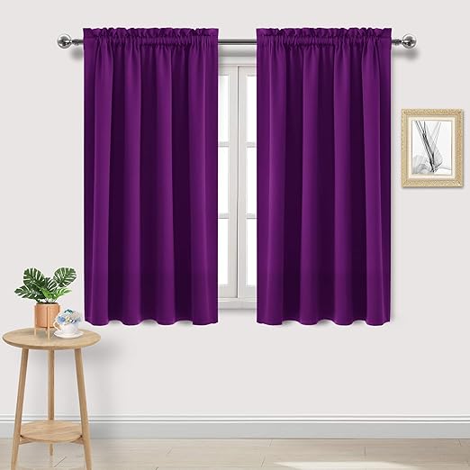 Amazon Com Dwcn Purple Room Darkening Blackout Curtains Thermal