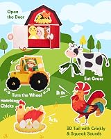hahaland Toddler Busy Book Montessori Farm 20-in-1 Toy 1+ Year view 6