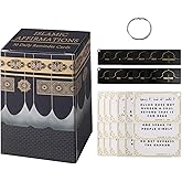 Islamic Affirmations Cards with Kaaba Decor Box,30 Daily Reminders Spiritual,Quran English,Islamic Decor,Ramadan Decorations,Islamic Gifts,Eid Gift,Learn Arabic Flash Cards Daily Affirmation Card