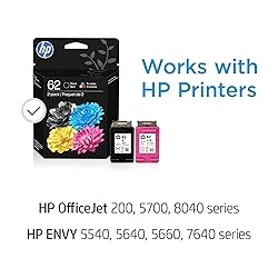 HP 62 Black/Tri-color Ink Cartridges for HP