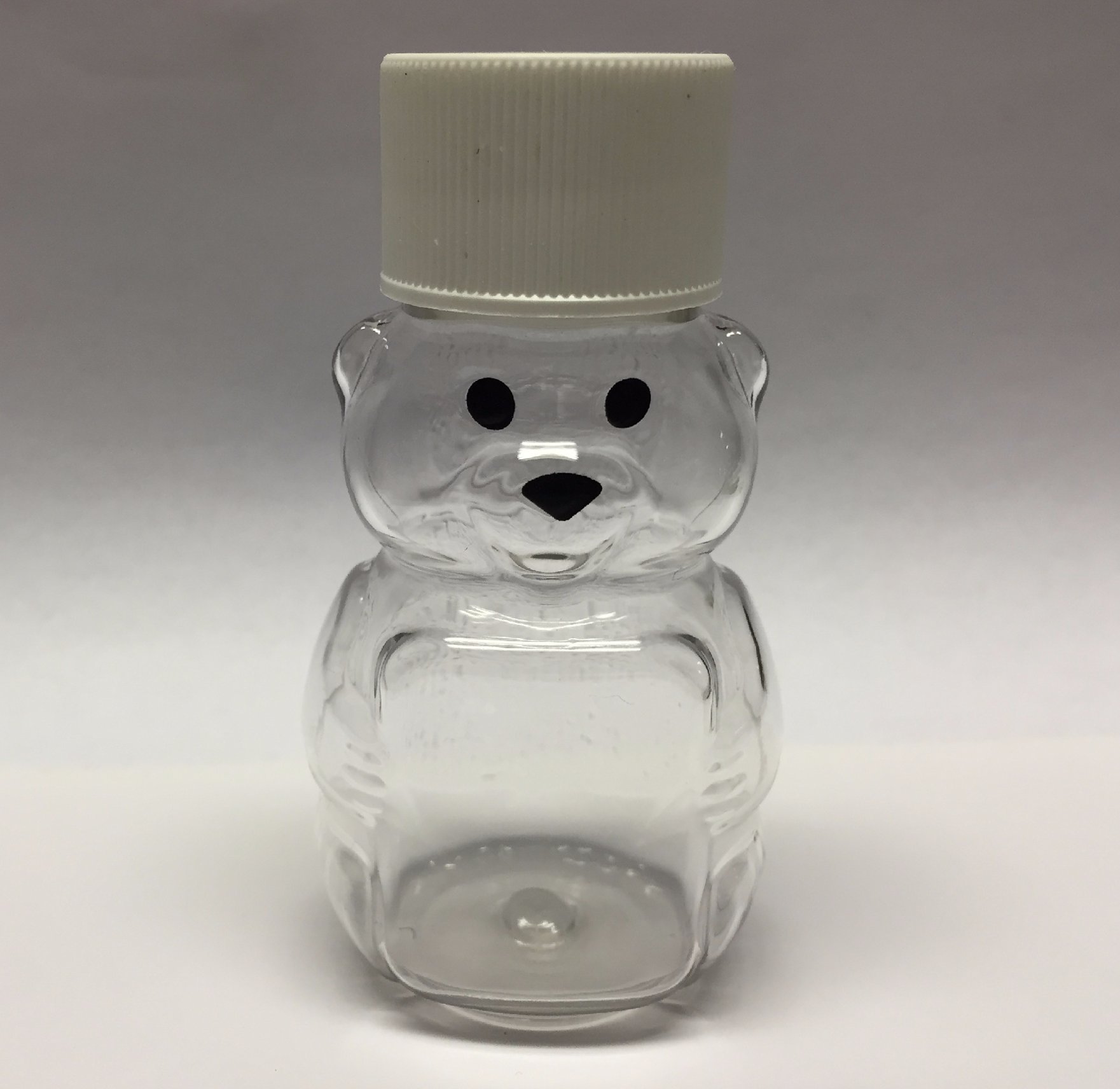 24 Pack of 2 oz. Honey Bear Plastic Squeeze Bottle with Screw Cap Small
