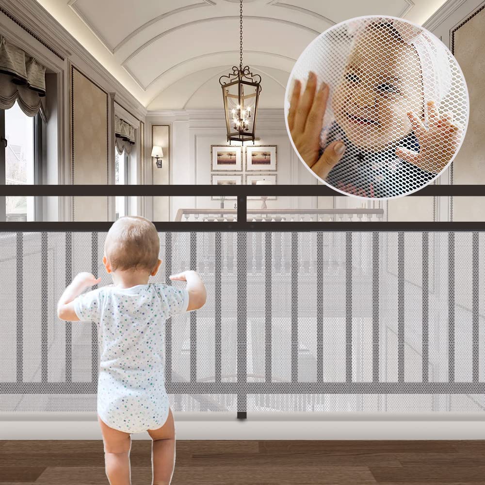 Child Protection Net,Safety Net,Railing Stairs Netting,Stair Railing Safety Net,Stairway Safety Net,Child Safety Netting Indoor,Baby Fall Protection Safety Net,Children Safety Net (White)