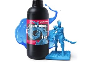 phrozen Aqua Resin for 3D Printing,405nm LCD UV-Curing Photopolymer Resin for Low Shrinkage, Vivid Color, Low Odor, Non-Brittle (Blue, 1KG)