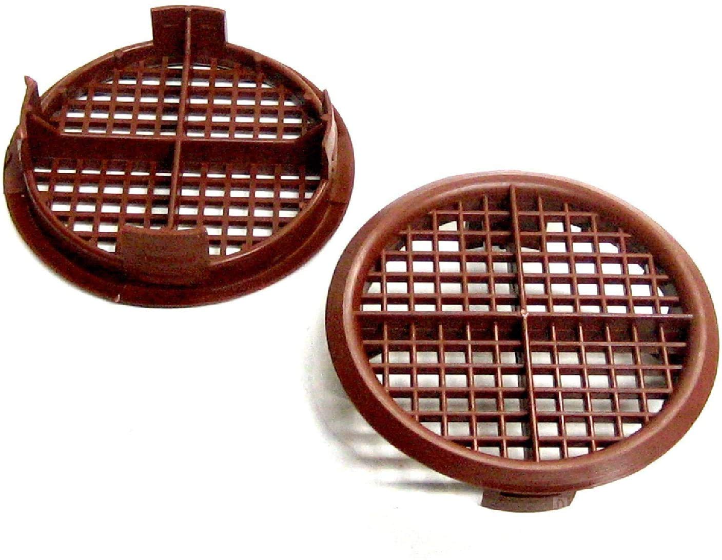 10 Number Brown Plastic Round Push in Soffit Roof Vent Eaves Fascia Airflow Ventilator 70mm 23/4" Dia