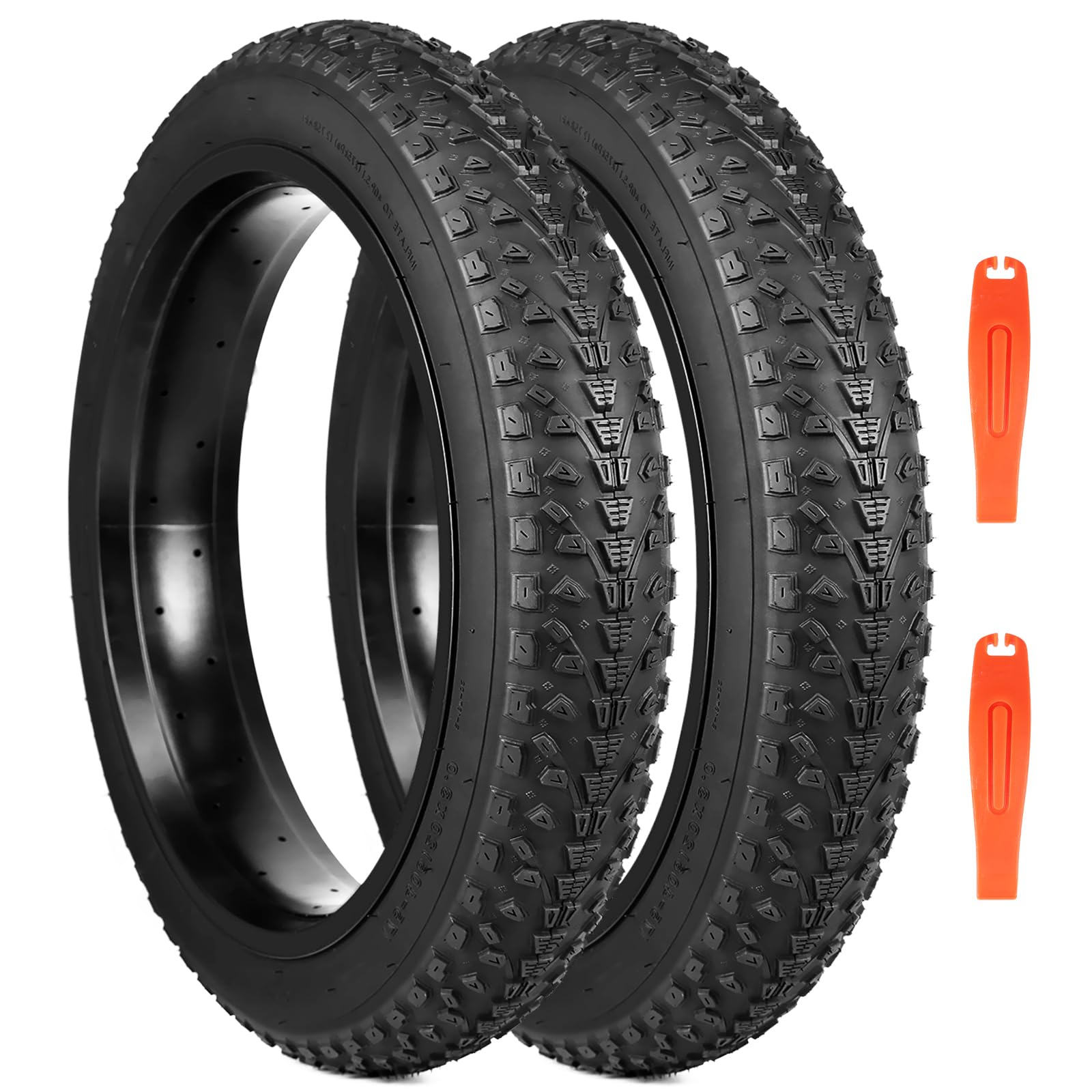 MEGHNA 2-Pack 20x 3.0 Electric Bike Tyres 20"Fat Bike Tyres Foldable Tyre for E-Bike/Snow Bike/MTB