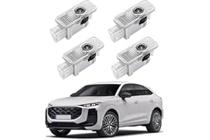 Blshwez Car Door Lights Logo Projector - 4K HD Puddle Lights for Cars, No Fade Welcome Lights, Compatible with A1/A3/A4/A5/A6/A7/A8/Q3/Q5/Q7/Q8/R8/TT/A4L/A6L E-Tron Series Accessories (4 Pack)