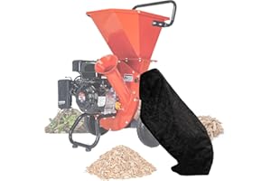 Wood Chipper Bag Leaf Shredder Replacement, GS Alderaul Universal 24x48 Inches Wood Chipper Leaf Shredder Collection Bag, Wood Chipper Shredder Mulcher Bag for Garden Wood Chipper Shredder Mulcher