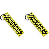 KEYTAILS Keychains, Premium Quality Key Tag for Motorcycle, Car, Scooter, ATV, UTV [Pull To Eject - Yellow]
