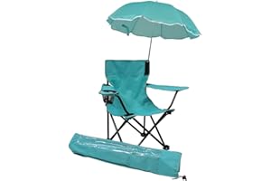 REDMON KIDS ONLY Beach Baby Umbrella Chair with Matching Shoulder Bag, Cup Holders, steel,polyester, Aqua