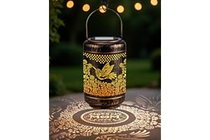CALIBRON Gifts for Mom Christmas Solar Lanterns Outdoor Waterproof, Mom's Birthday Gifts Solar Lights Garden Decor, Birthday Gifts for Mom Hanging Light Yard Decoration Outdoor, Backyard, Patio, Porch