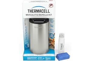 Thermacell Mosquito Repeller Patio Shield; Includes 12-Hour Refill; Highly Effective Mosquito Repellent for Patio; Bug Spray Alternative; Scent Free; No Candles or Flames