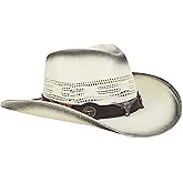Livingston Men & Women's Woven Straw Cowboy Hat w/Hat Band