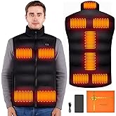 Moeput Heated Vest for Men Women, Lightweight Heated Jacket Electric Heated Vest with Battery Pack Included 16000mAh
