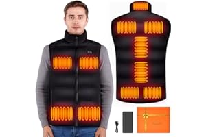 Moeput Heated Vest for Men Women, Lightweight Heated Jacket Electric Heated Vest with Battery Pack Included 16000mAh