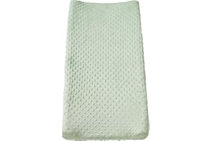 DONOMILO Changing Pad Cover Super Soft Dots Skin-Friendly Breathable Wipeable Changing Table Sheets for Baby Boy and Baby Girl （Bay）