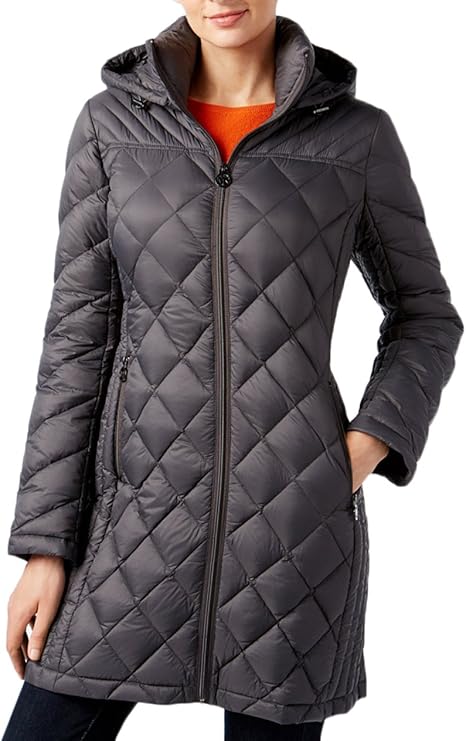 michael kors black diamond coat