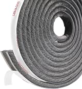 fowong Draught Excluder 4.9m Weatherstrip 9mm Brush Seal Grey Door Window